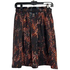 Halogen Black Printed Skirt with Elastic Waistband Women’s Size S